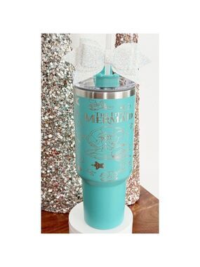 Little Mermaid 40oz Travel Tumbler Laser Engraved